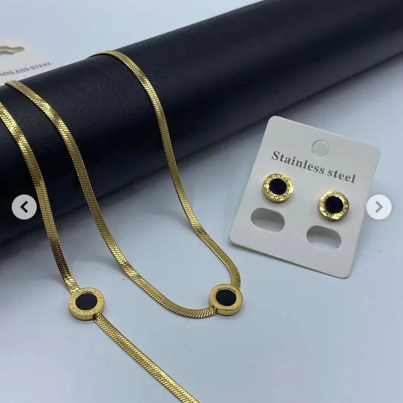 Roman Numerals Jewellery Set
