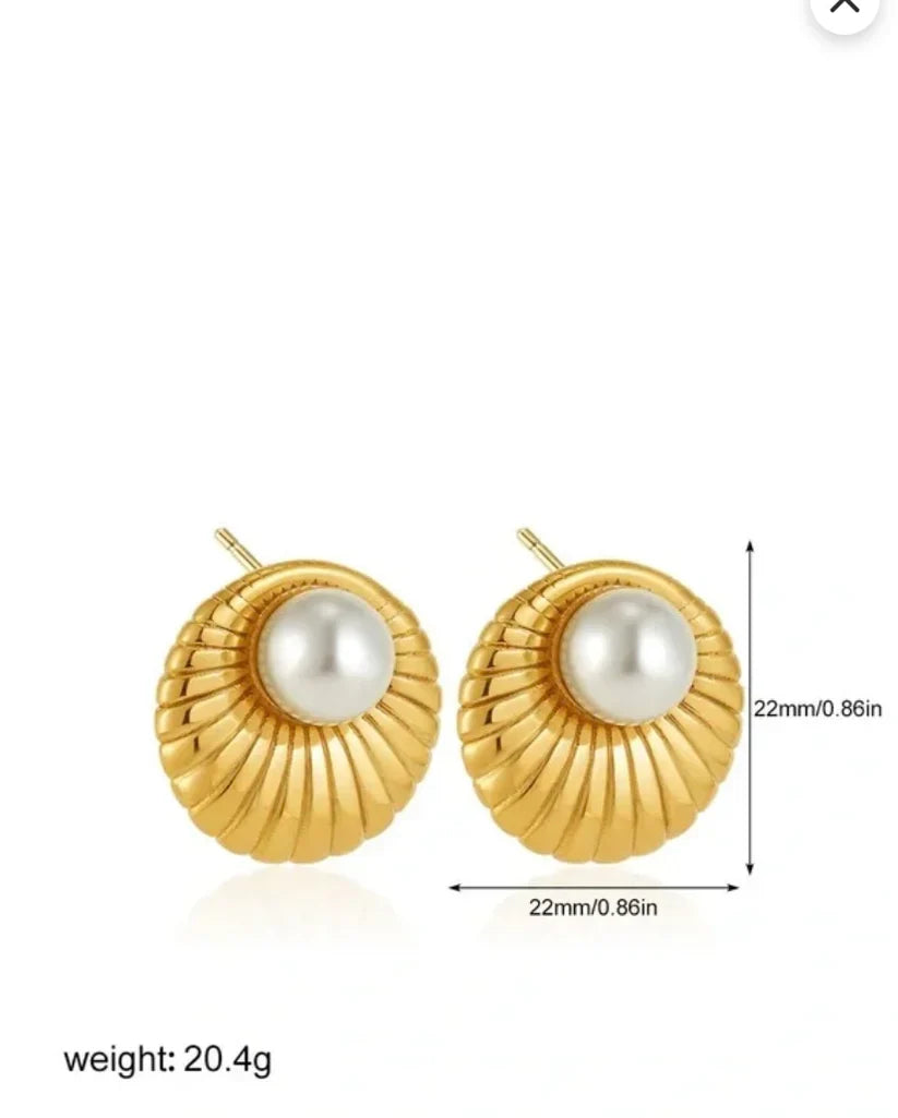 Sunlit Pearl Studs
