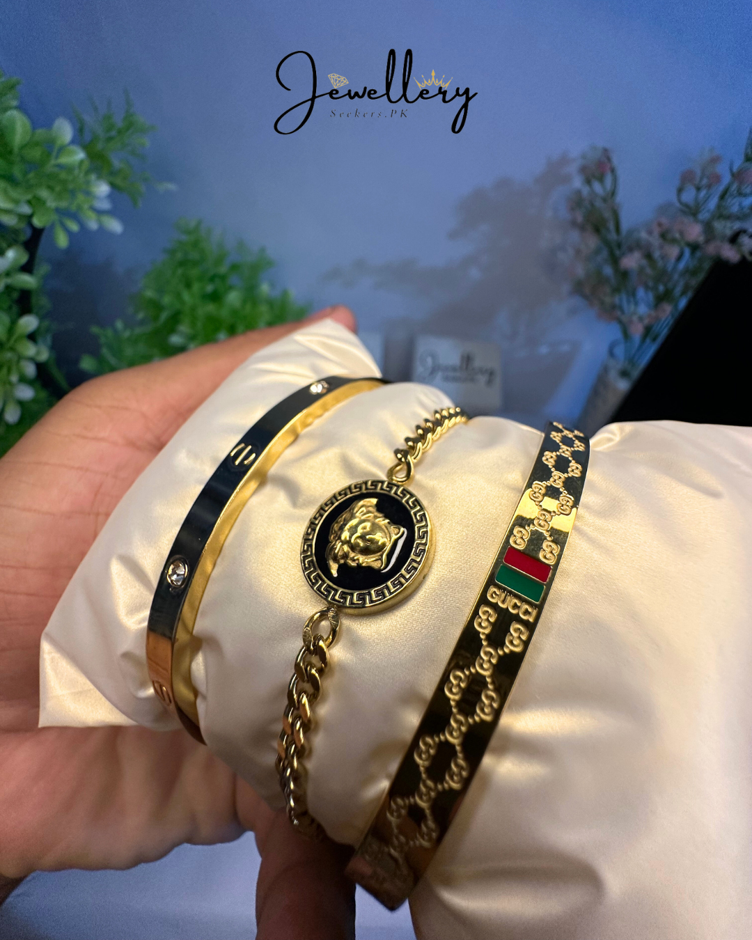 Gucci, Cartier & Versace Combo 3pcs