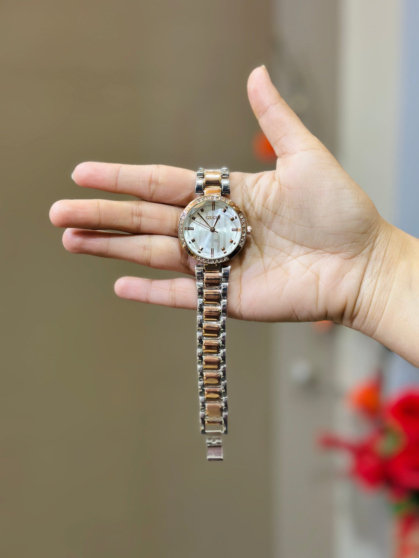 Gucci Recta Women Watch (Two-Tone)