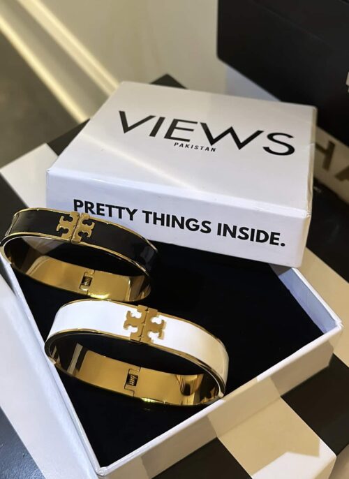 Tory White Bangle