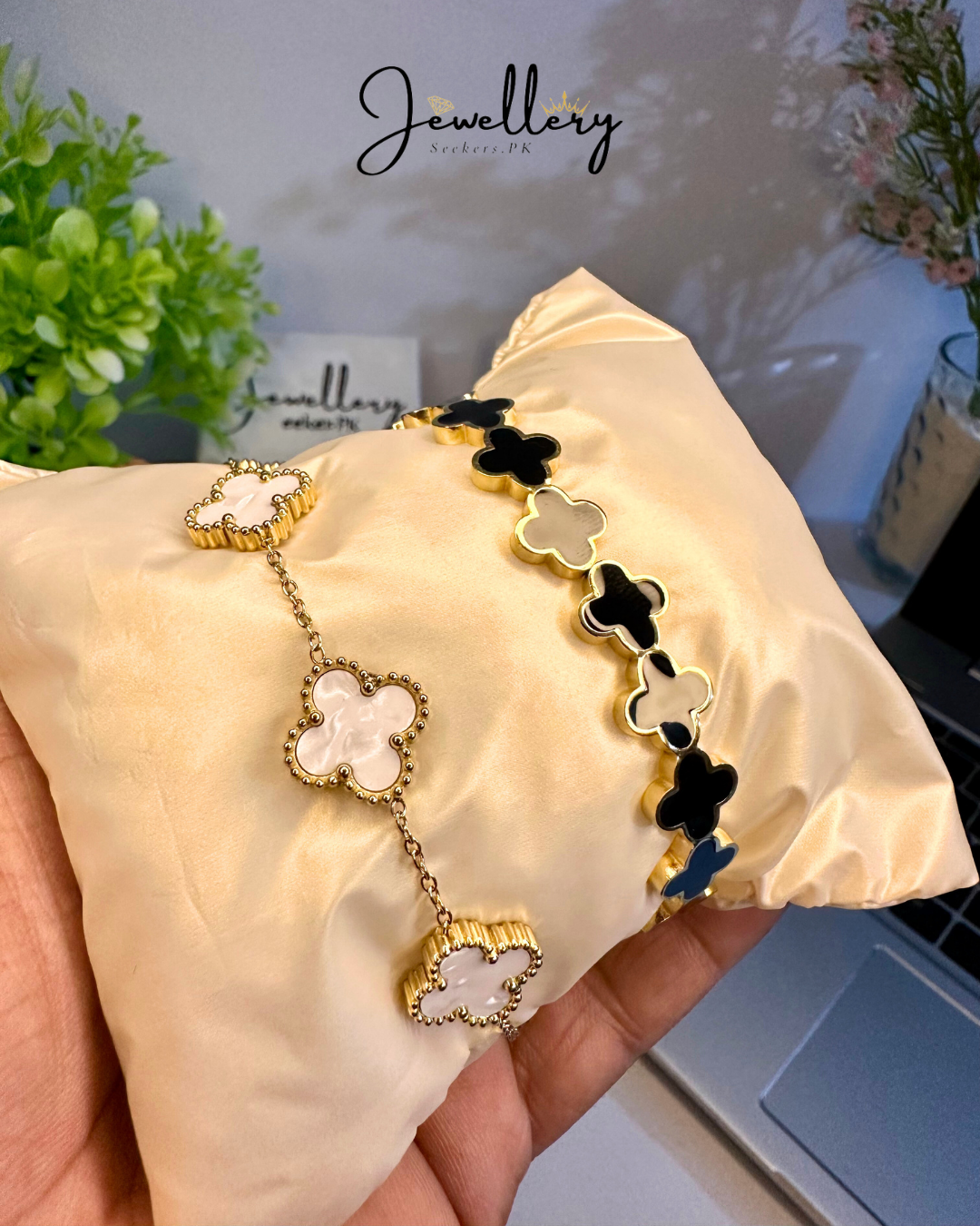 White Bracelet & Black Bangle Deal