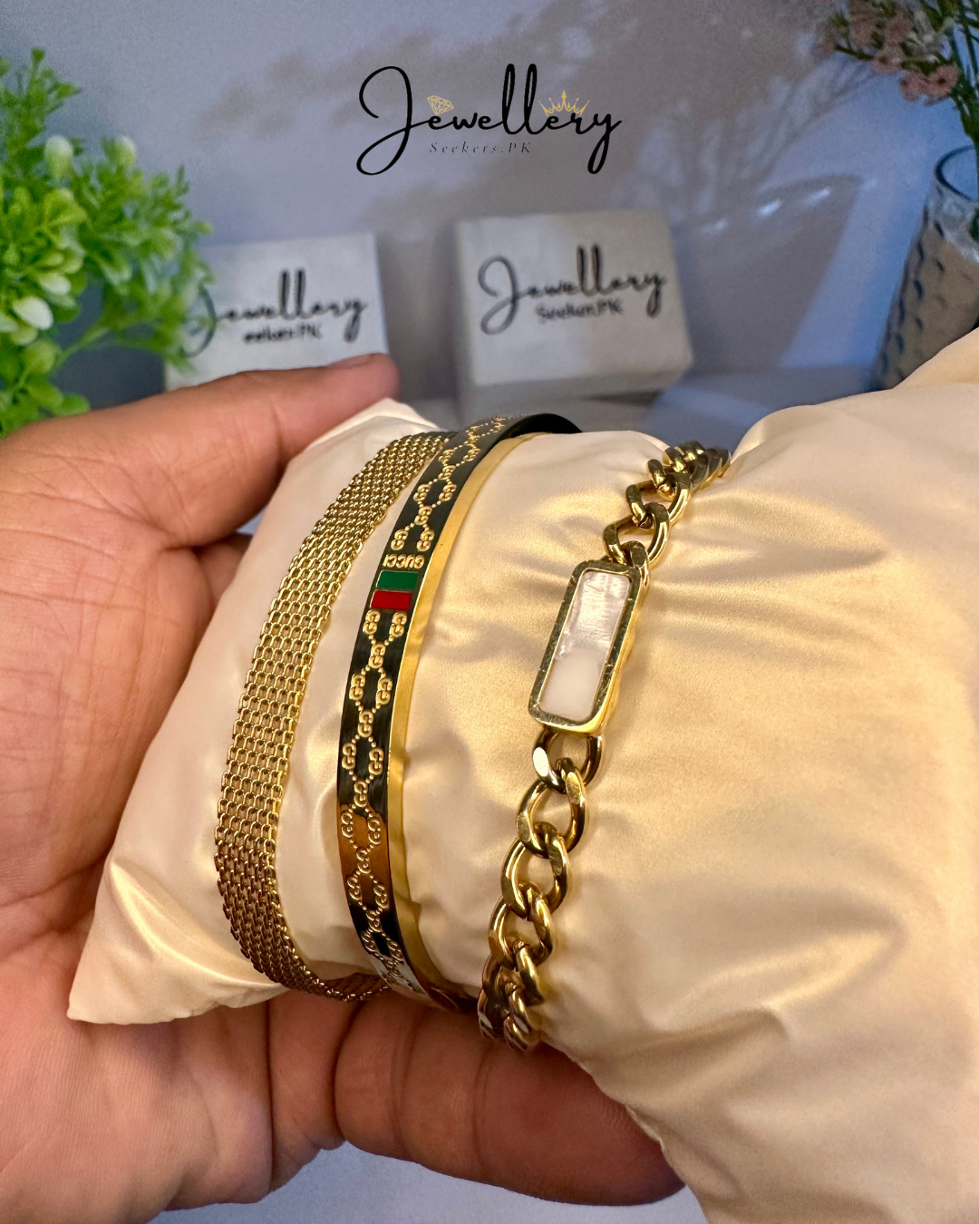 Gucci, Rowena & White Stone Combo 3pcs