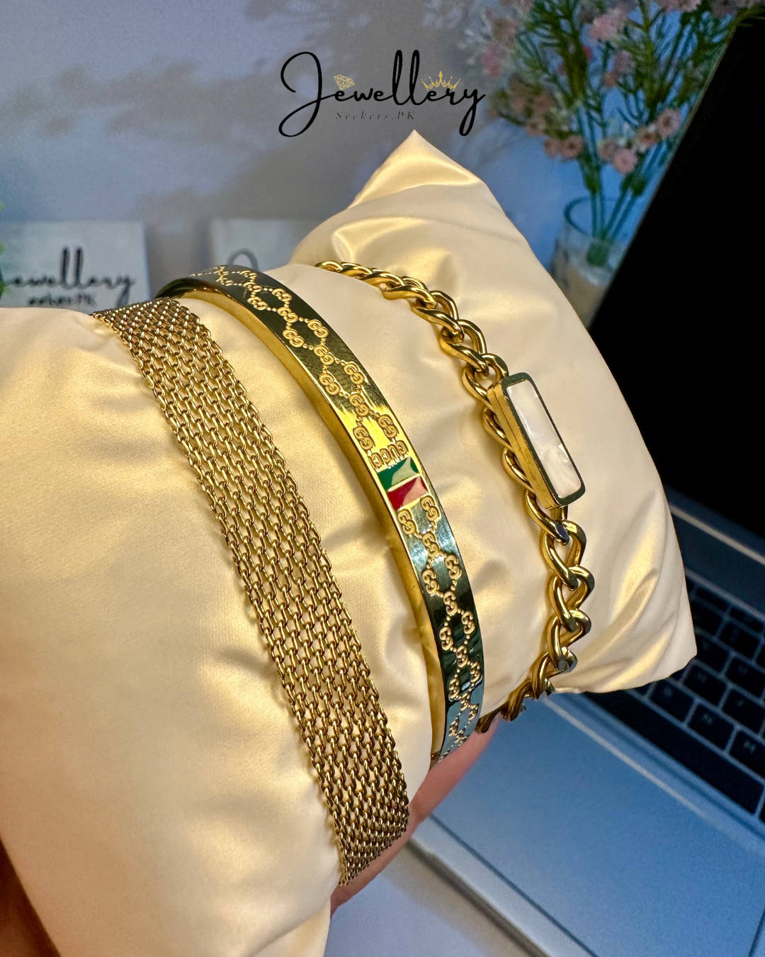 Gucci, Rowena & White Stone Combo 3pcs