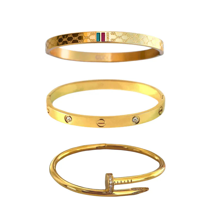 Cartier Nail And Love Bangle With Charm Bangle