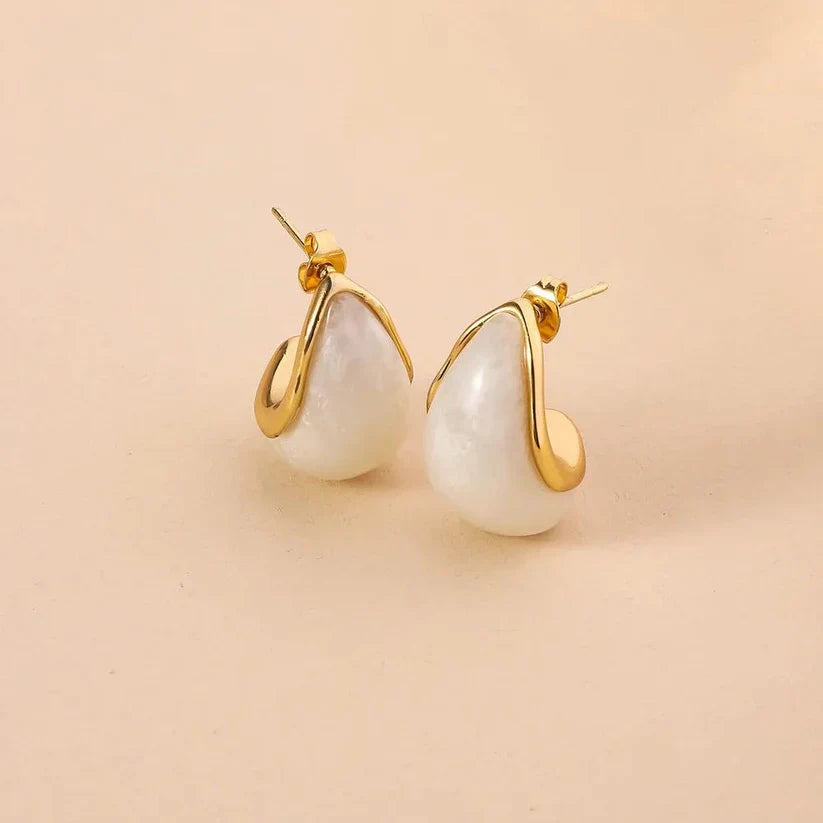 Golden Wave Pearl Studs