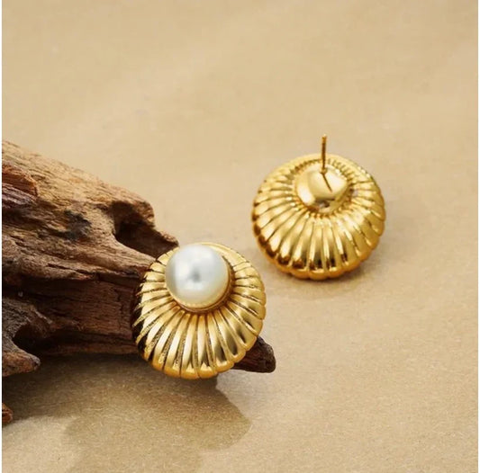 Sunlit Pearl Studs