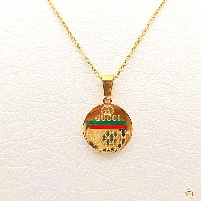 Green & Red Charm Necklace