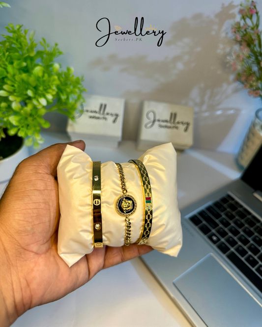 Gucci, Cartier & Versace Combo 3pcs