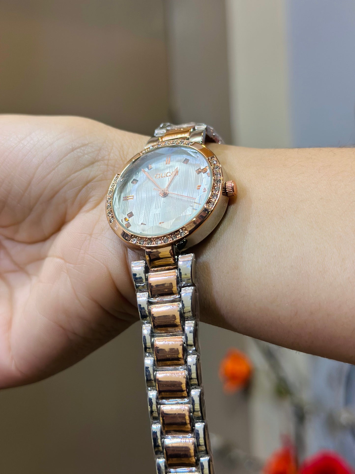 Gucci Recta Women Watch (Two-Tone)