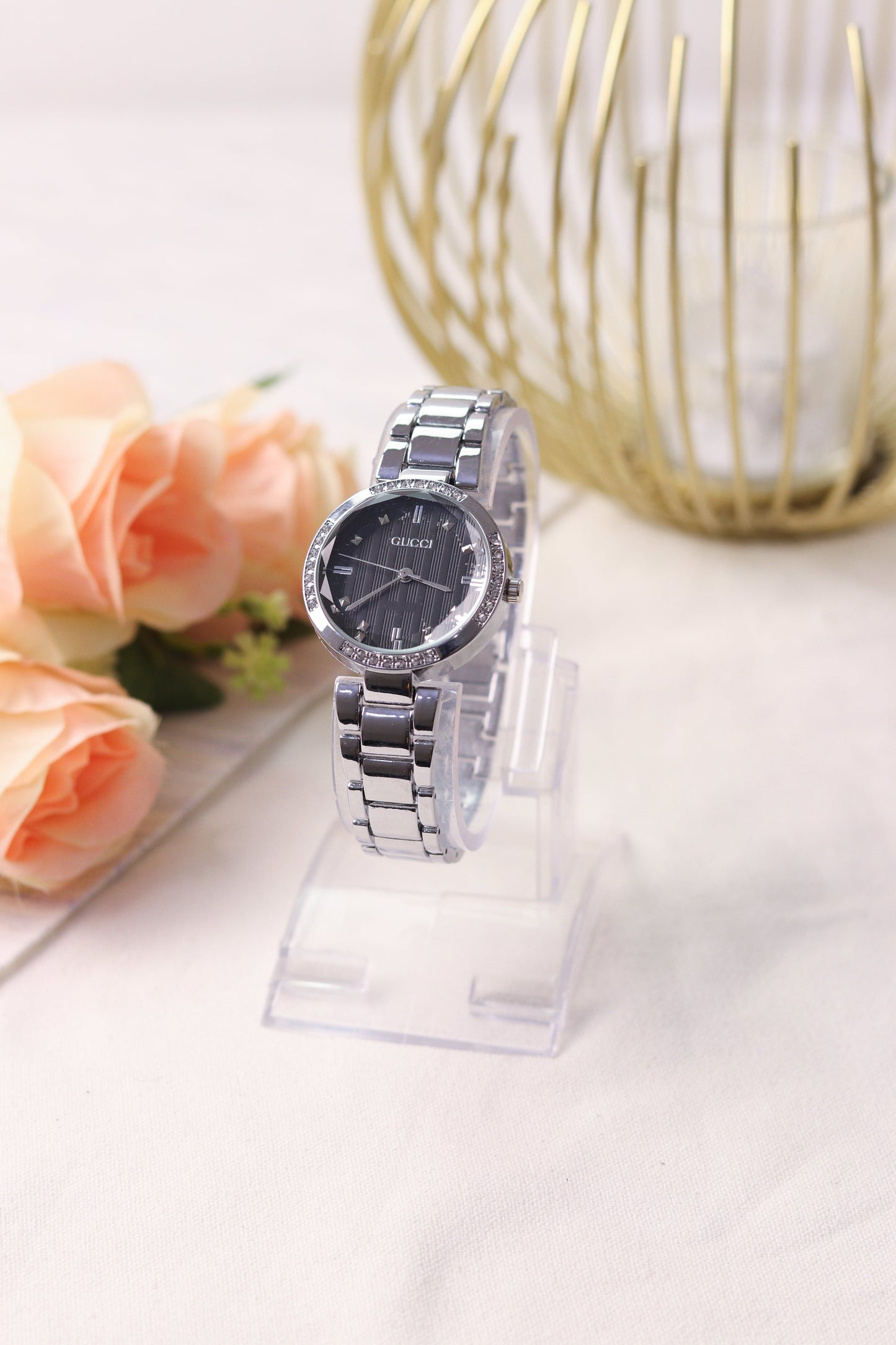 Gucci Recta Women Watch (Black Dial)