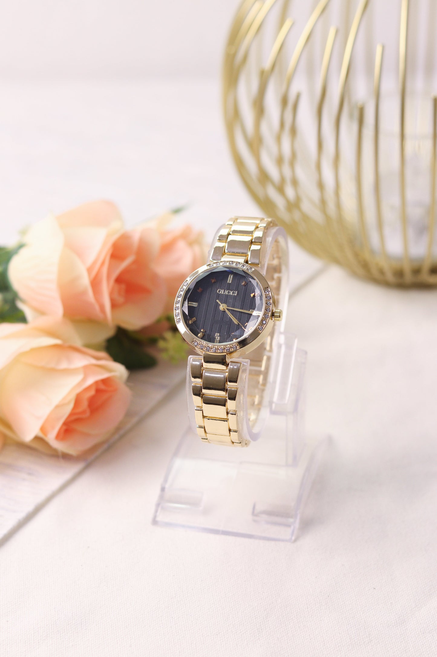 Gucci Recta Women Watch (Gold)