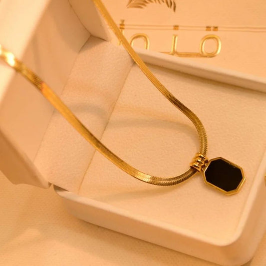 Black Stone Necklace