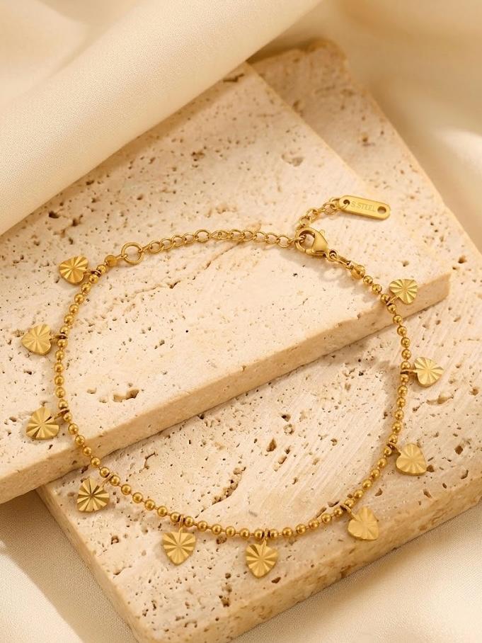 heart Style Stainless Steel Anklet