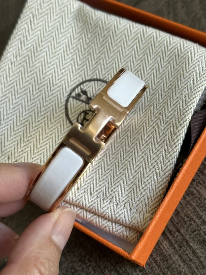 Hermes White Bangle